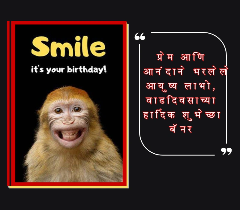 वाढदिवसाच्या हार्दिक शुभेच्छा बॅनर