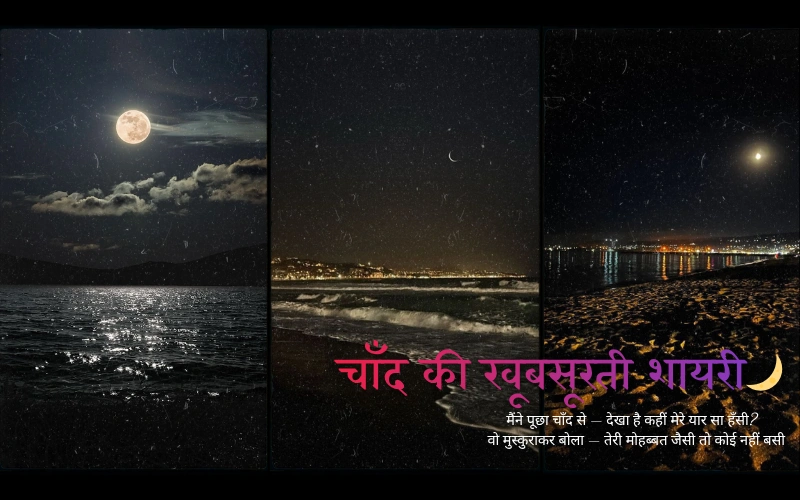 चाँद की खूबसूरती शायरी