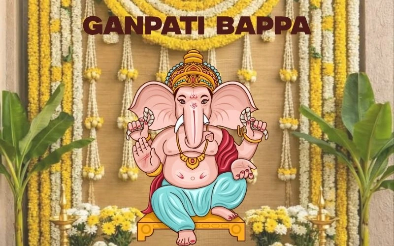 Ganpati Bappa Caption in Marathi