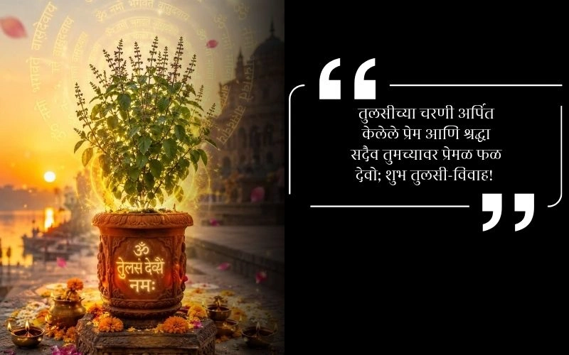 Tulsi Vivah Wishes in Marathi,